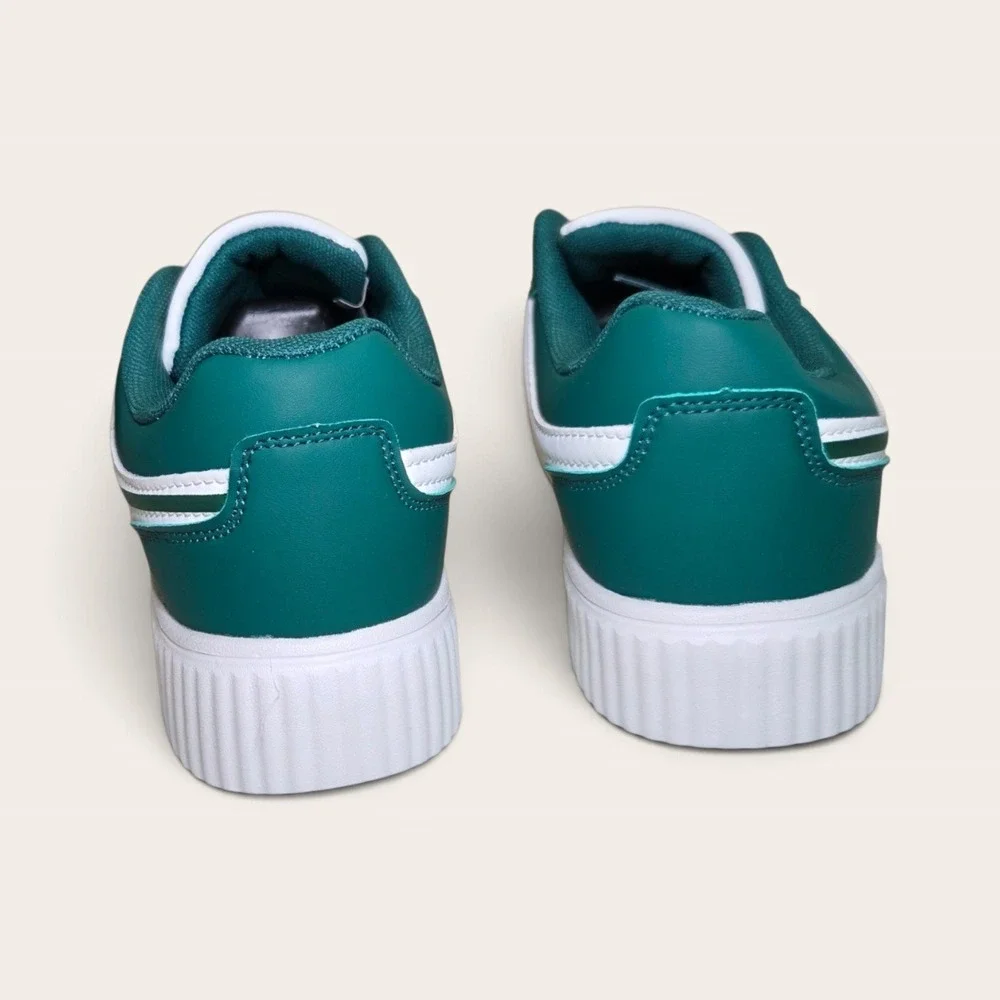 Teal & White Color Block Platform Sneaker Size 40 New Without Box